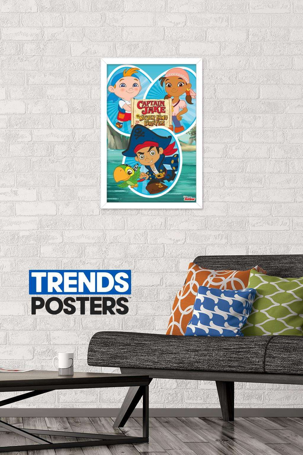 Disney Captain Jake - Group Wall Poster, 14.725" x 22.375", Framed