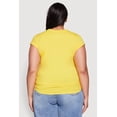 thumbnail image 5 of Women's Plus Size Side Ruched Tee, 5 of 5