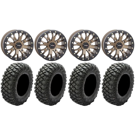 System 3 SB-4 Bronze (6 1) 15" Wheels 32" Crawler XG Tires Sportsman RZR Ranger