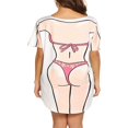 thumbnail image 4 of MesaSe Robe de Plage pour Femmes, Bikini Imprimé Amusant, T-Shirt de Plage, Tenue de Fête Amusante, 4 of 6