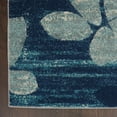 thumbnail image 2 of Serene Modern Botanical Navy/Light Blue 5'3" x 7'3" Area Rug, (5' x 7'), 2 of 6