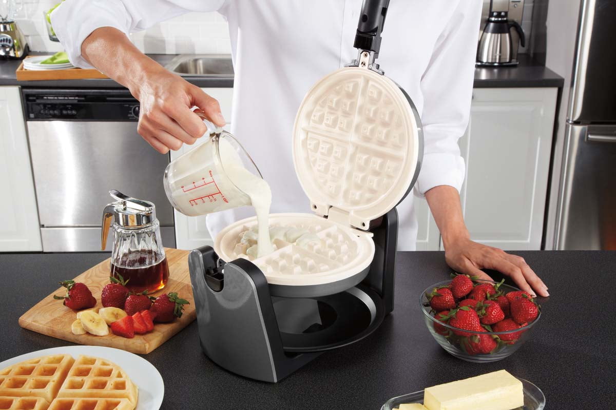 oster titanium infused duraceramic flip waffle maker