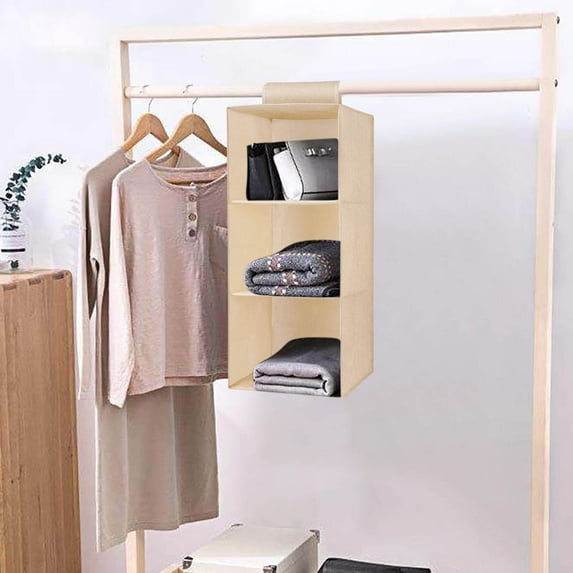 Vikakiooze 2023 Washable Imitation Linen Cotton And Linen Drawer Storage Wardrobe Hanging Bag Fabric Storage Bag Sundry Storage Hanging Bag