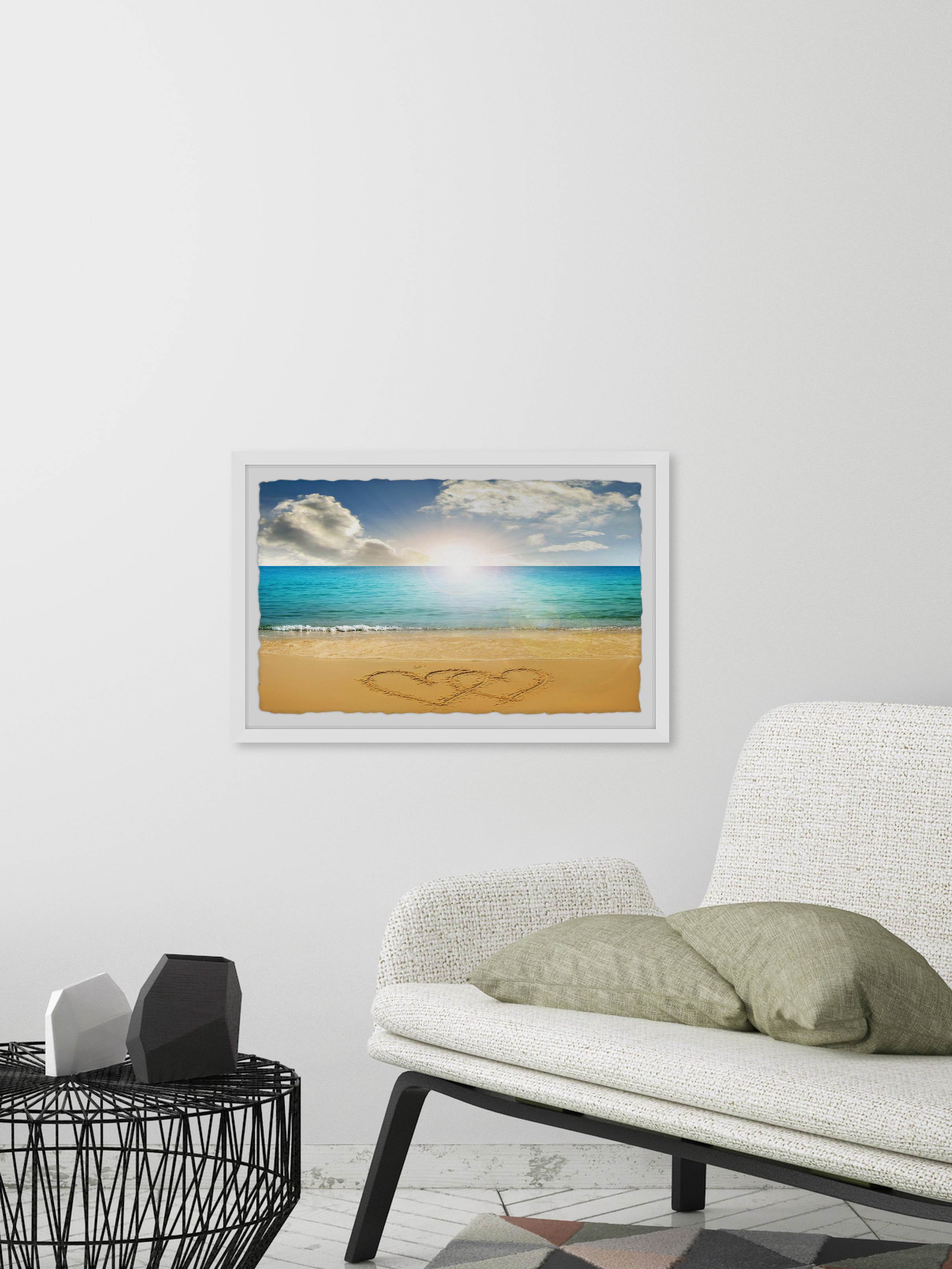 Hearts Linked Framed Painting Print
