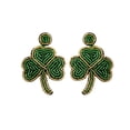 thumbnail image 2 of Washranp St. Patricks Day Dangle Earrings,Portable Green Leaves Tassel Drop Earrings for Women Gift, 2 of 7