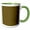 Green/White, variant on 3drose, Earthy Brown - Mud Muddy Dark Brown Hue - Simple Plain Solid Color, 11oz Magic Transforming Mug