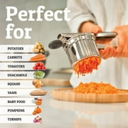 Prioritychef Large 15oz Potato Ricer, Heavy Duty Stainless Steel Ricer, Black
