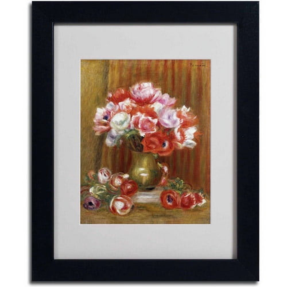 Trademark Fine Art "Anemones 1909" Framed Canvas Art by Pierre Renoir