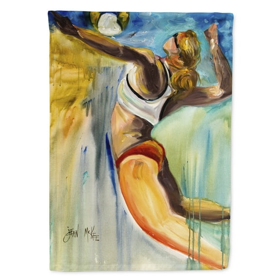 Carolines Treasures JMK1178CHF Beach Volleyball Flag Canvas House Size  Large multicolor