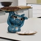 thumbnail image 5 of Escultura de figura de gato con bandeja de almacenamiento para decoración de exhibición Azul, 5 of 9