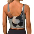 thumbnail image 3 of Lsque Cartoon Pandas Basketball Printed Women'S Sports Bra, Compression, Moisture Wicking, High-Impact Sports Bra For Women,Supportive sports bra-X-Large, 3 of 9