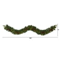 thumbnail image 3 of Nearly Natural 9ft Mixed Pine Christmas Garland w/ 50 Clear LED Lights Berries, 3 of 6
