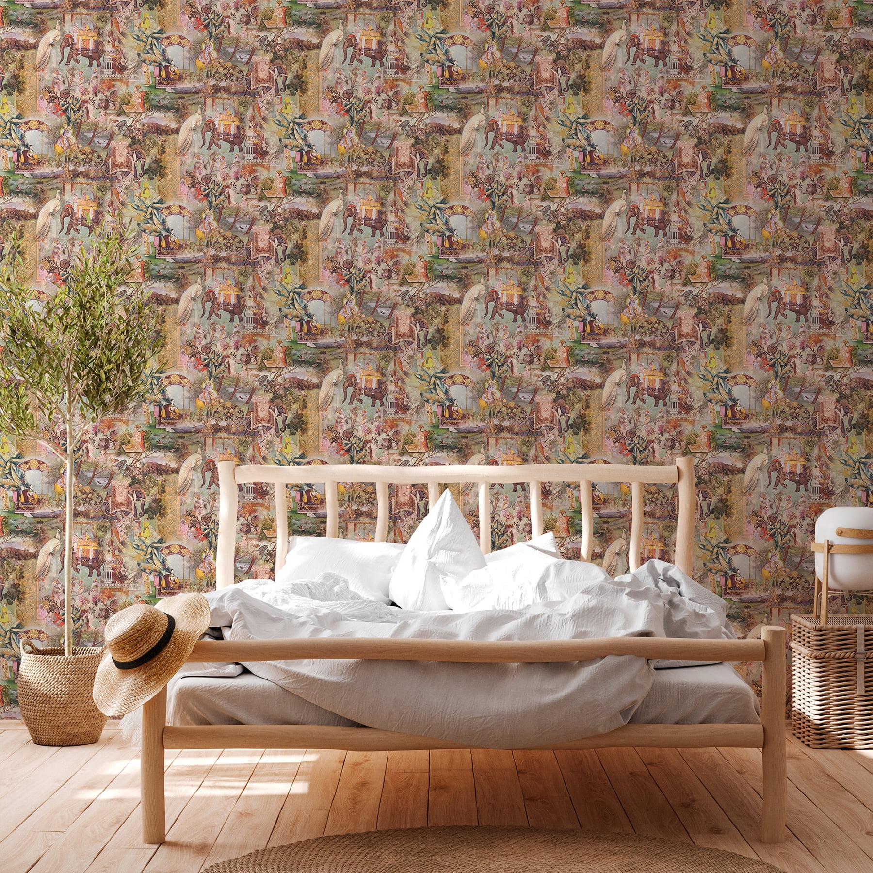 AS Creation Fenmore Olive Indian Safari Wallpaper