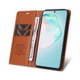 thumbnail image 5 of Flip Phone Case for Samsung Galaxy S10 Lite, Kickstand and 2 Card Slots, Shockproof and Scratch Resistant, Brown, 5 of 15