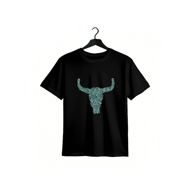 Versatile Cowgirl Sweatshirt – Women's Long Horn Turquoise Top for Casual outfits