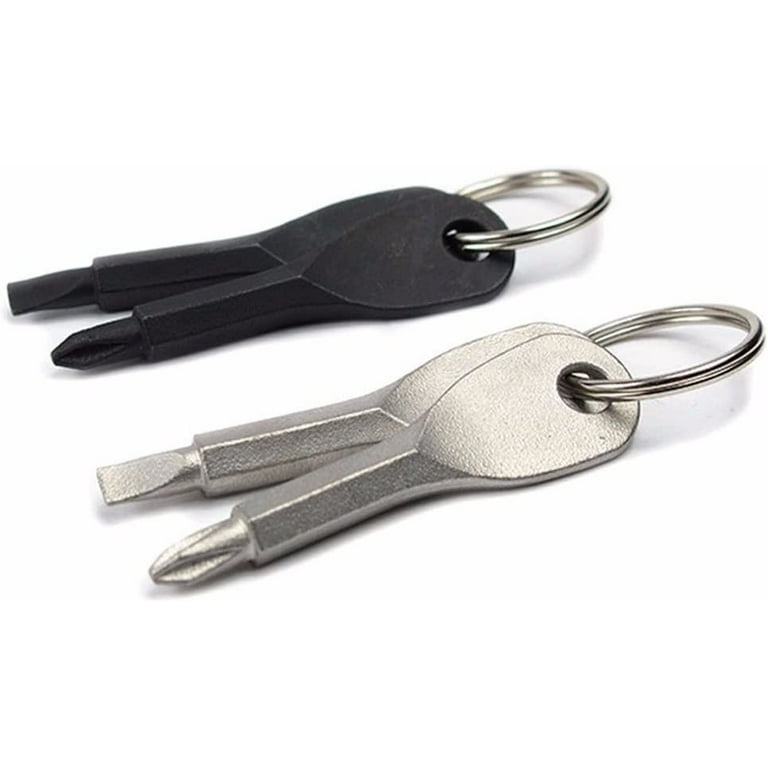 Pocket Outdoor Tool Screwdriver Stainless Steel Key Ring Keychain Multi  Tool