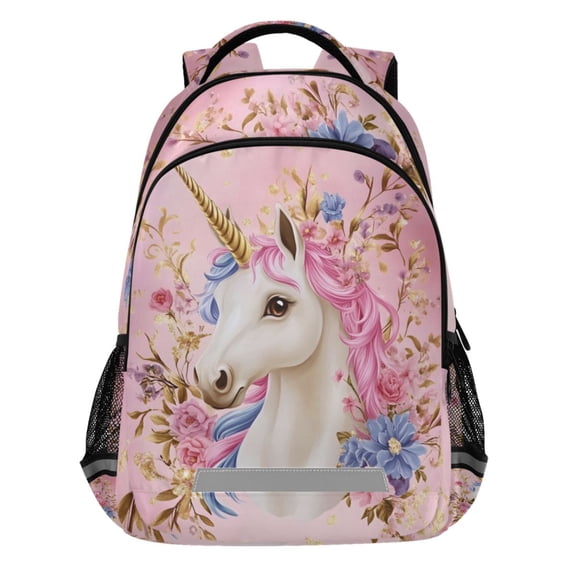 ALAZA Unicorn-u1 Pattern Backpack Elementary School Bags Student Bookbag Travel Rucksack