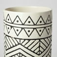 thumbnail image 3 of 14" Black and Cream Tribal Geo Ceramic Vase, 3 of 5
