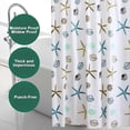 thumbnail image 4 of Anti-Mildew Shower Curtain - Extra Long Shower Curtain with U-Hooks, Anti-Bacterial, Waterproof - L180*H200, 4 of 5
