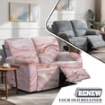 thumbnail image 3 of TSOVTHRID Pink Marble Texture Print Loveseat Couch Covers for 2 Seat Couch Recliner Loveseat Cover with Pockets Washable Stretch Sofa Cover Furniture Protector for Dogs, 3 of 7