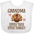 thumbnail image 3 of Inktastic Thanksgiving Grandma Little Turkey Boys or Girls Baby Bib, 3 of 4