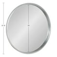 thumbnail image 2 of Kate and Laurel Travis Round Wood Wall Mirror, 31.5" Diameter, Silver, Chic Glam Wall Décor Accent, 2 of 7