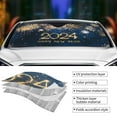 thumbnail image 5 of Disketp Windshield Sun Shade, Car Sun Shade For Front Window Happy New Year 2024 Sunshades Sun Visor Protector Blocks Uv Rays Foldable, 5 of 9