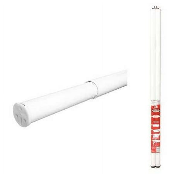 Closet Pro Hd Rp0020-48/72Wt Adjustable Closet Rod, 48-inch To 72-inch, White