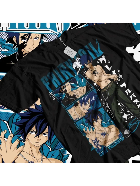Gray Fullbuster Natsu T-shirt Fairy Tail Dragneel Girl Guild,Happy Gift Shirt