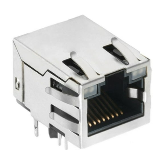 74982104400 Modular Connectors, Ethernet Connectors WE-RJ45 Intgtd XFMR 10/100Base-T PoE 1Port, RoHS