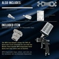 thumbnail image 4 of Master Elite High Performance PRO-33 Series HVLP Spray Gun with 2.0mm Tip and Air Pressure Regulator Gauge, MPS Cup Adapter - Auto Paint 2K Primers, Metal Flake, Gel Coat, Industrial Coatings, 4 of 6