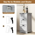 thumbnail image 5 of Giantex Bathroom Storage Cabinet, Space-saving Slim Storage Organizer, Freestanding Wooden Narrow Floor Cabinet, Grey, 5 of 8
