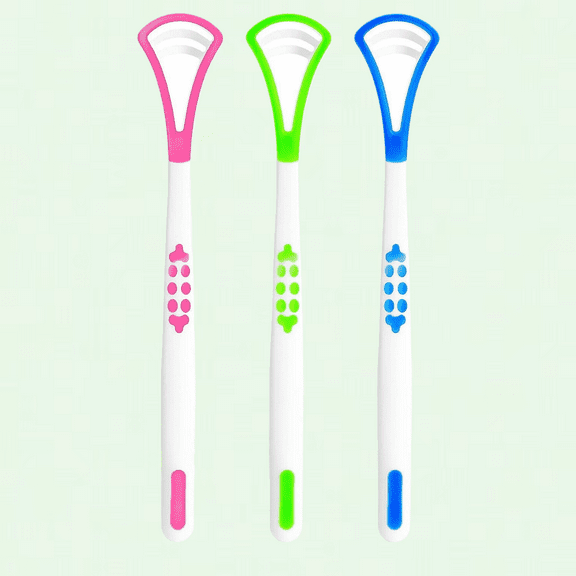 Tongue Scraper Cleaner, 3-Pack in Assorted Colors