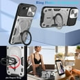 thumbnail image 4 of for iPhone 8 Plus Case/iPhone 7 Plus Case,Metal Stand Ring Holder,Camera Lens Protector 7/8 Plus Cases Women Men,Slim Bumper Full Protection Shockproof Cover (Silver), 4 of 14
