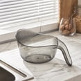 thumbnail image 2 of LEHOZIHEQ Rice Washer, Rice Rinser Strainer w/Handle, BPA-Free (Clear), Handled Rice Washer Strainer Bowl With Fine Holes For Rinsing And Draining Rice, Grains, Fruit And Vegetables, 2 of 6