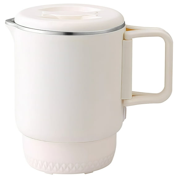 Foldable Travel Electric Kettle 27.1oz, Portable Collapsible 304 Stainless Steel, Dual-Layer Anti-Scald, Ideal for Camping, Tea, Coffee