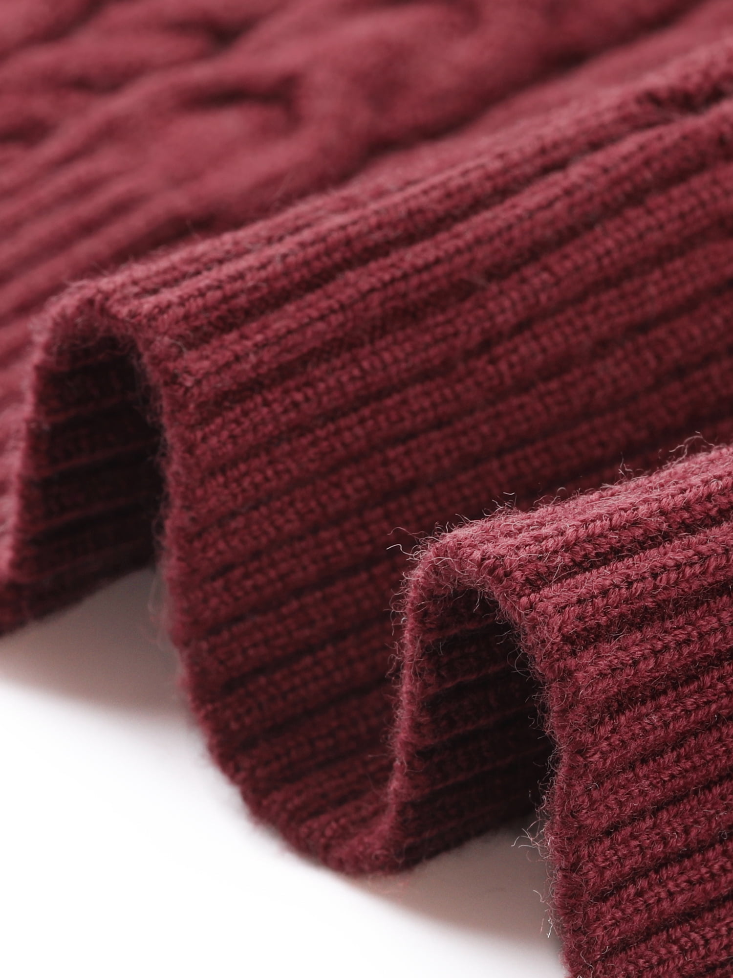 DARING DIVA Women's Stylish AK Cable Knit Tie Vest L Burgundy