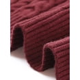 thumbnail image 6 of DARING DIVA Women's Stylish AK Cable Knit Tie Vest S Burgundy, 6 of 6