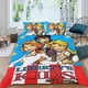 thumbnail image 2 of Los Chicos de Liberty Conjunto de sábanas temático, trío de piezas, cómodo y amigable con la piel, diseño único, regalo de decoración para el hogar para familiares, amigos y fans,173cm *218cm, 2 of 6