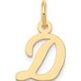 thumbnail image 1 of 14K Yellow Gold Small Script Letter D Initial Charm (13.2 X 10.38) Made In United States yc658d, 1 of 6