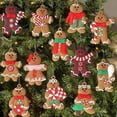 thumbnail image 2 of Sincero lote De 15 Decoraciones De Sapin En Pain D'pice Pour Les Ftes De Nol, Figuritas De Nol Suspendre Avec Corde Pour Les Ftes Festives, 2 of 5