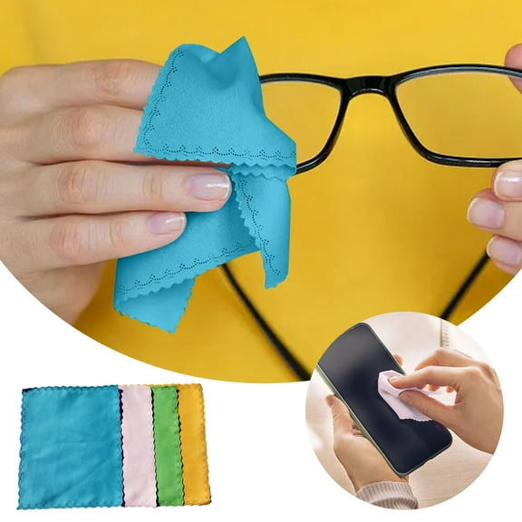 Cleaning Cloth, Soft Microfiber Clean Cloths for Eyeglasses, Phones,Laptops Easy To Wash Reusable Random Color