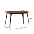 thumbnail image 3 of Harper & Bright Designs Minimalist Wood Dining Set for 4, 5 Pieces Rectangular Small Space Table Set with 4 Upholstered Chairs for Kitchen, Light Gray,Walnut, 3 of 20