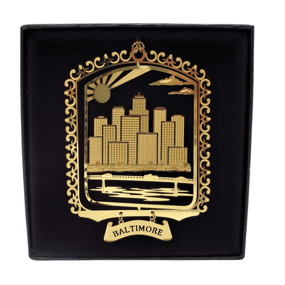 Baltimore Brass Ornament Black Leatherette Gift Box