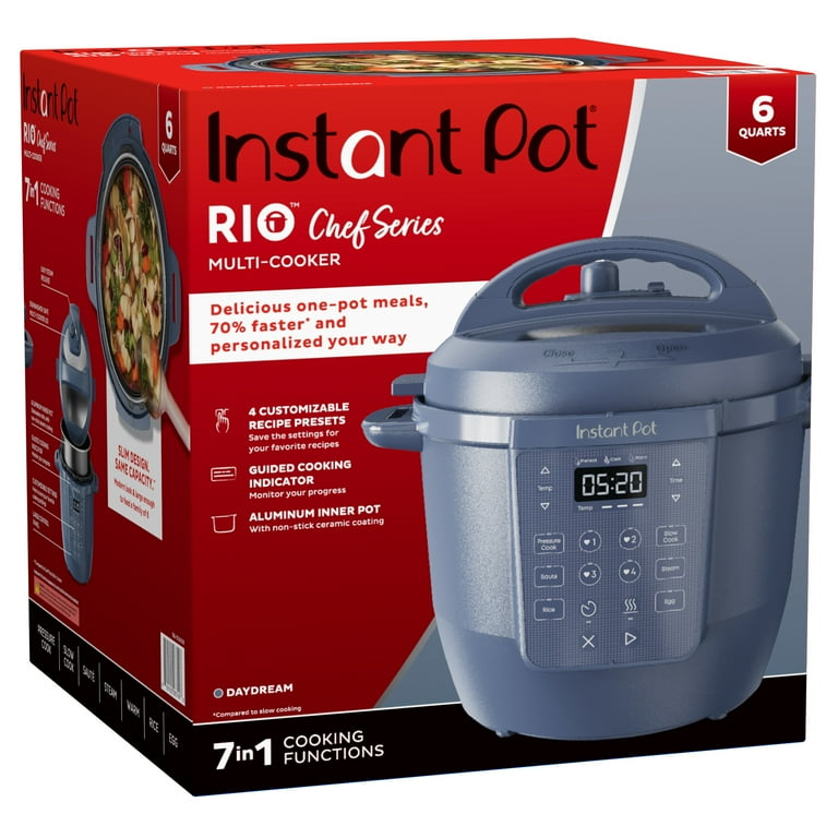 Instant Pot 6Qt RIO Chef Series, 7-in-1 Multi-Cooker, Pressure