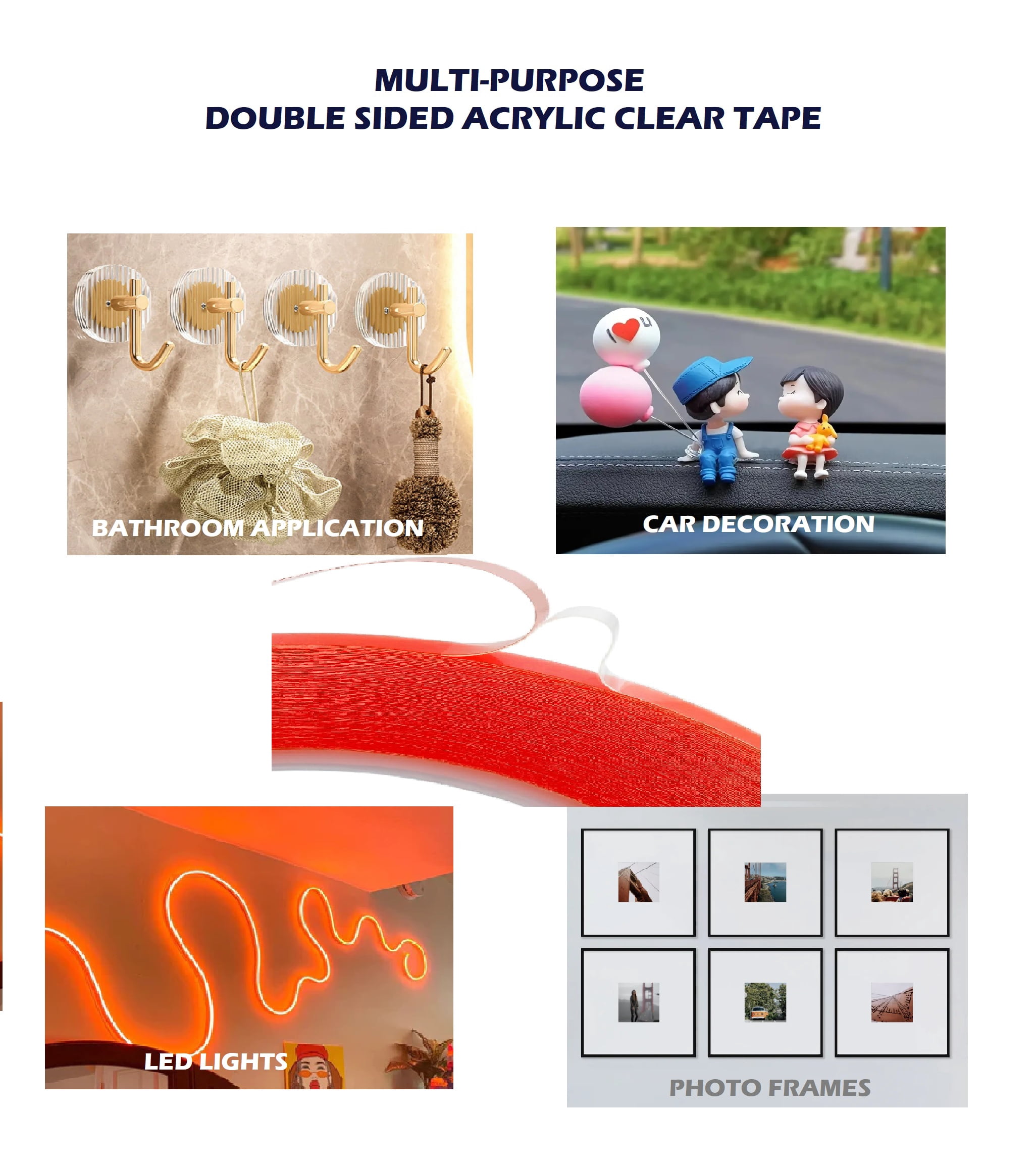 SKmax SUPER-X Mounting Tape, Double Sided Acrylic Foam, Clear, 25 Mil Thick, 3/4 Inch x 36 Yards