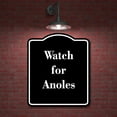 thumbnail image 2 of Watch for Anoles BLACK Aluminum Composite Sign 8.5''x10'', 2 of 9
