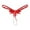 Red, variant on Breezora Elegant Sheer Embroidered Pearl Accent Massage Open-Back Thong Underwear for Women Comfortable Stretch Design Red
