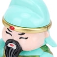 thumbnail image 3 of Riousery Solar Powered Guan Yu Statue with Dust Cover, Nodding Guan Gong Figurine, Fortune Feng Shui Decor Sculpture (3.15 in / 8 cm) - Green, 3 of 4