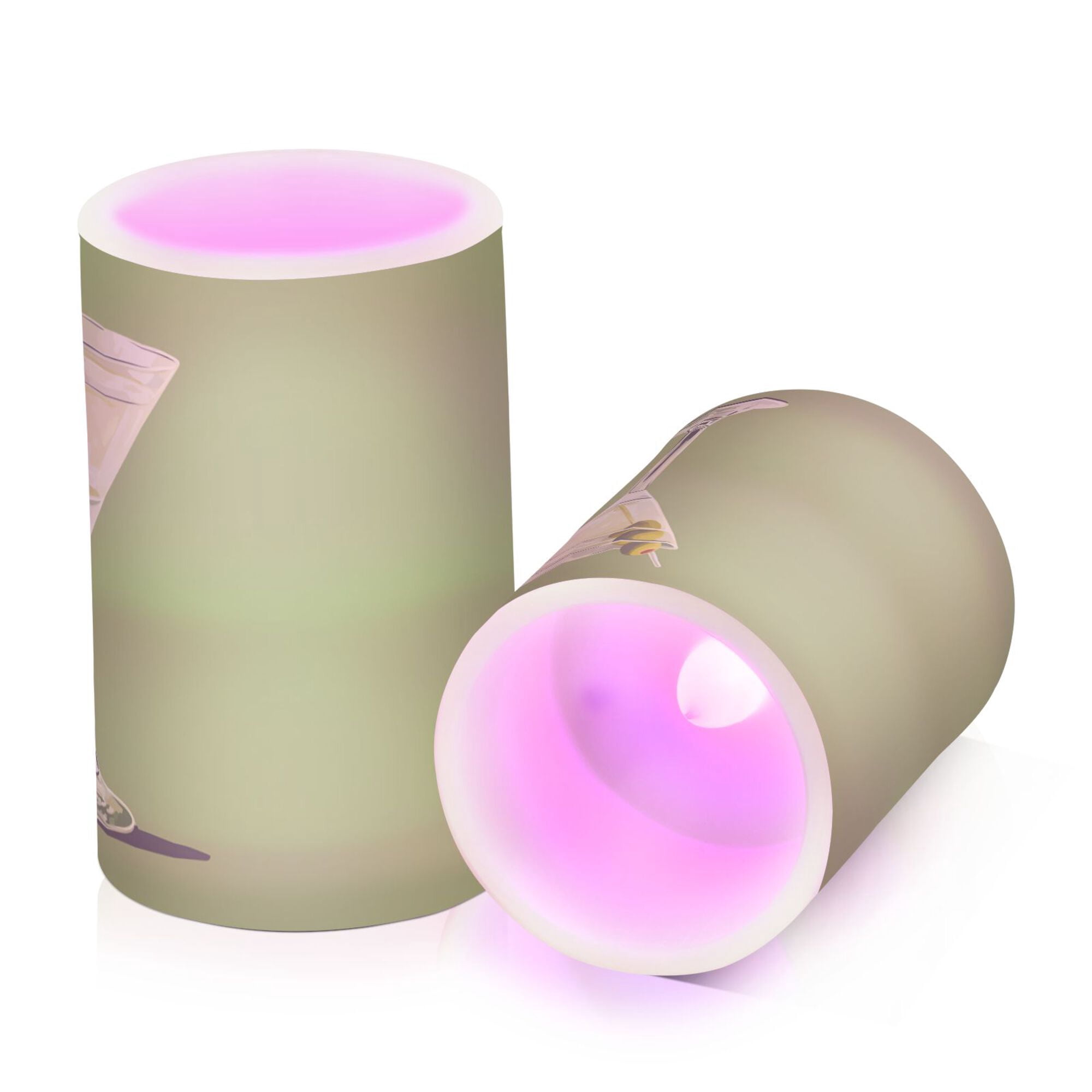 Yayeee Flameless Candles with Remote Flickering Battery Operated Multi Color Changing, Purple Halloween Pattern